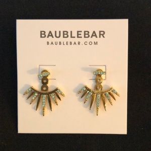 Bauble Bar Jumbo Cairo Ear Jackets Gold & Turquoise. Never worn.